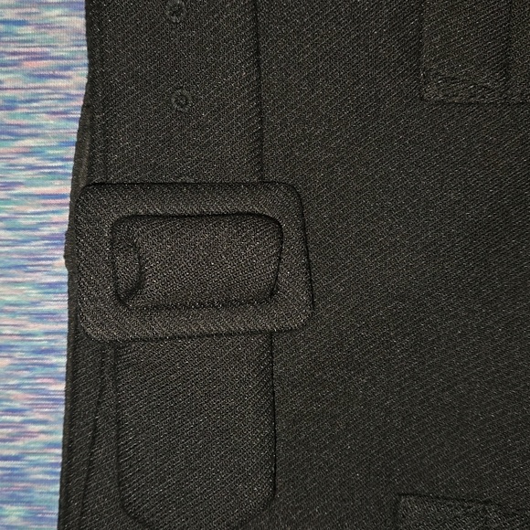 LOFT Women's Belted Patch Pocket Skirt Black Size 6 - Picture 3 of 7